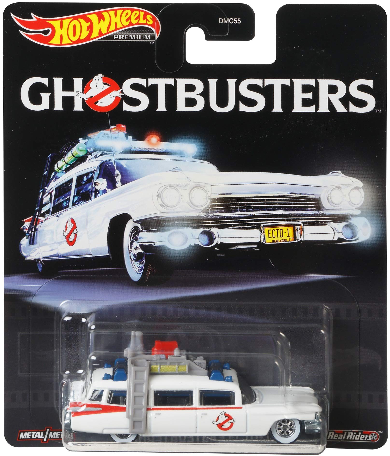 Hot Wheels Real Riders Ghostbusters Classic ECTO-1 Die-Cast Vehicle 1:64 Scale