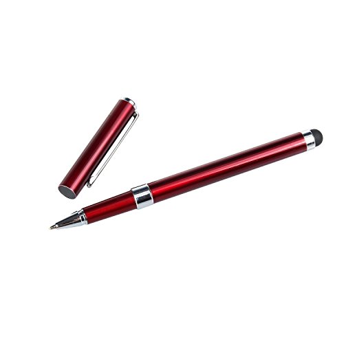 Tek Styz PRO Stylus + Pen Works for Plantronics BackBeat FIT 3100 with Custom High Sensitivity Touch and Black Ink! [3 Pack-RED]