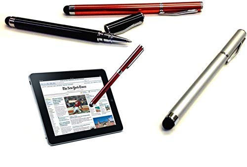 Tek Styz PRO Stylus + Pen Works for Plantronics BackBeat 903+ with Custom High Sensitivity Touch and Black Ink! [3 Pack-Black]