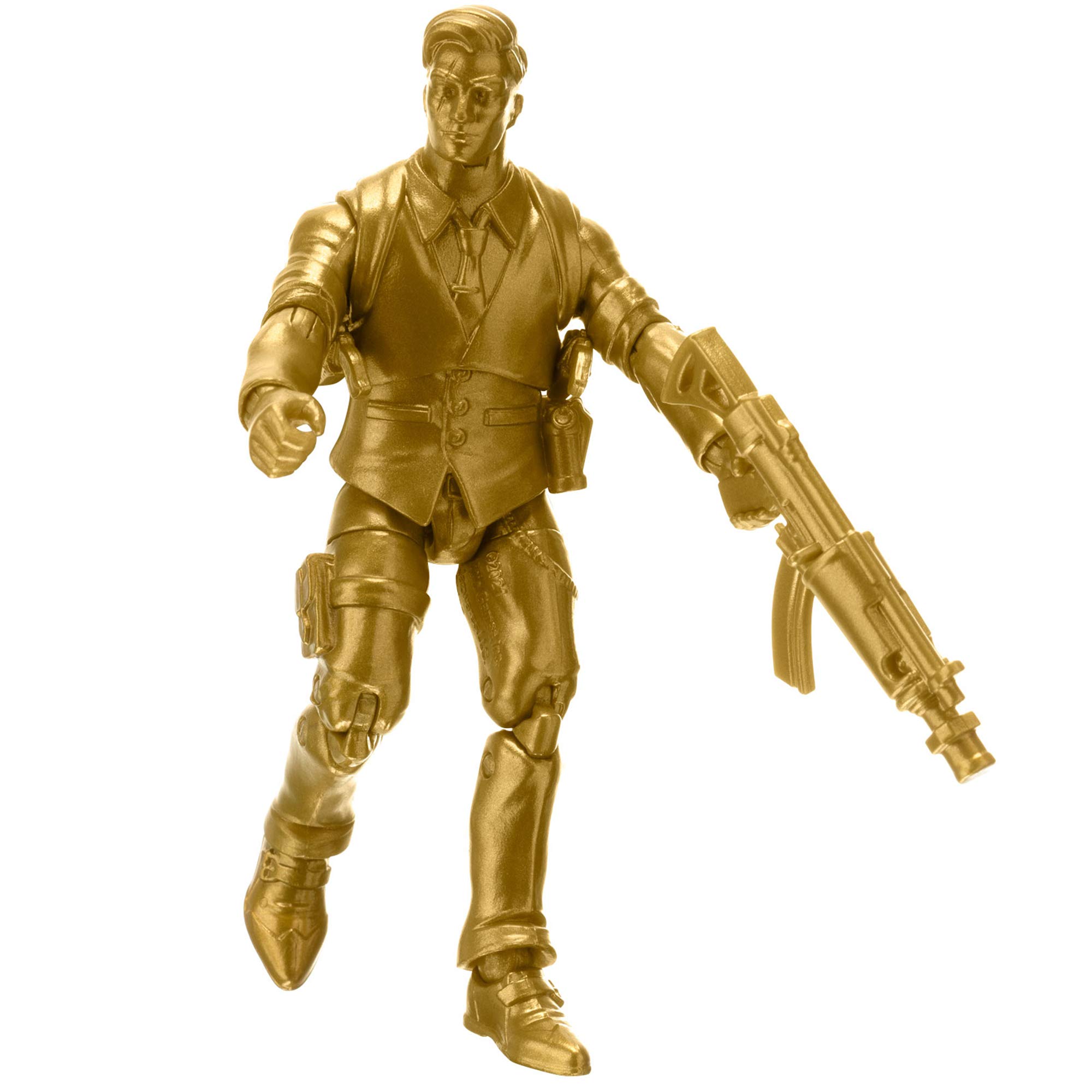 Fortnite Hot Drop1 Figure Pack, with 4-inch Midas-Gold Figure, Harvesting Tool, Umbrella, Back Bling, and Weapons