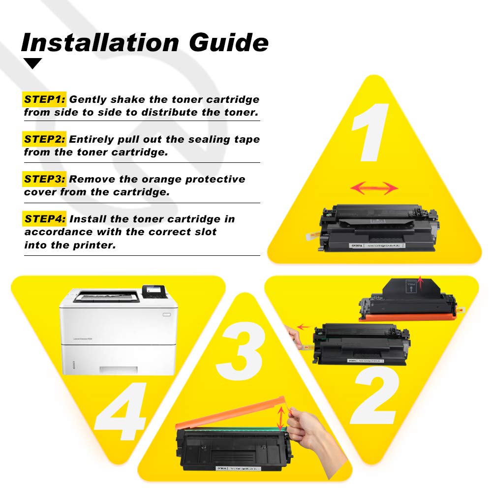 V4INK Compatible Toner Cartridge Replacement for HP 87X CF287X Toner for use in HP Laser jet Pro M501 M506 M527 M501dn M501n M506dn M506n M506x M527f M527dn Printer, 2 Packs high yield-18,000 Pages