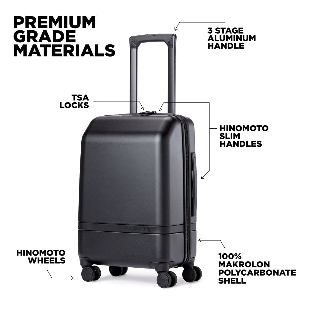 NOMATIC Luggage- Carry-On Classic Luggage Perfect for 3-5 Day Trips, Hard Case Luggage for Men and Women