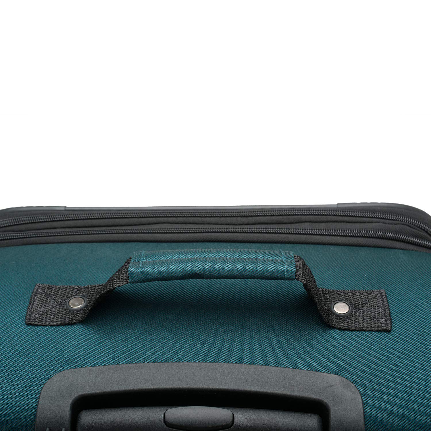 U.S. Traveler Aviron Bay Expandable Softside Spinner Wheels, Teal, 3 Piece Luggage