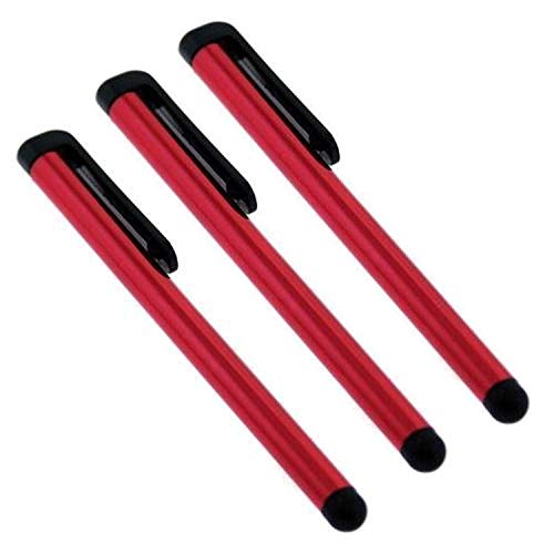 Premium 30 Pack Stylus Compatible with Plantronics BackBeat FIT 3101 Custom Digital Slim Touch Pen for Your Capacitive Touch Screen! (RED)