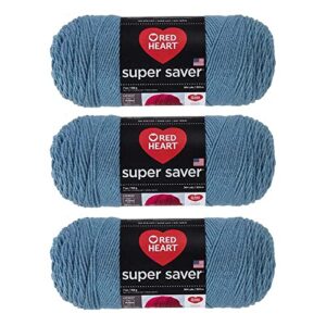 red heart bulk buy super saver yarn (3-pack) (country blue)