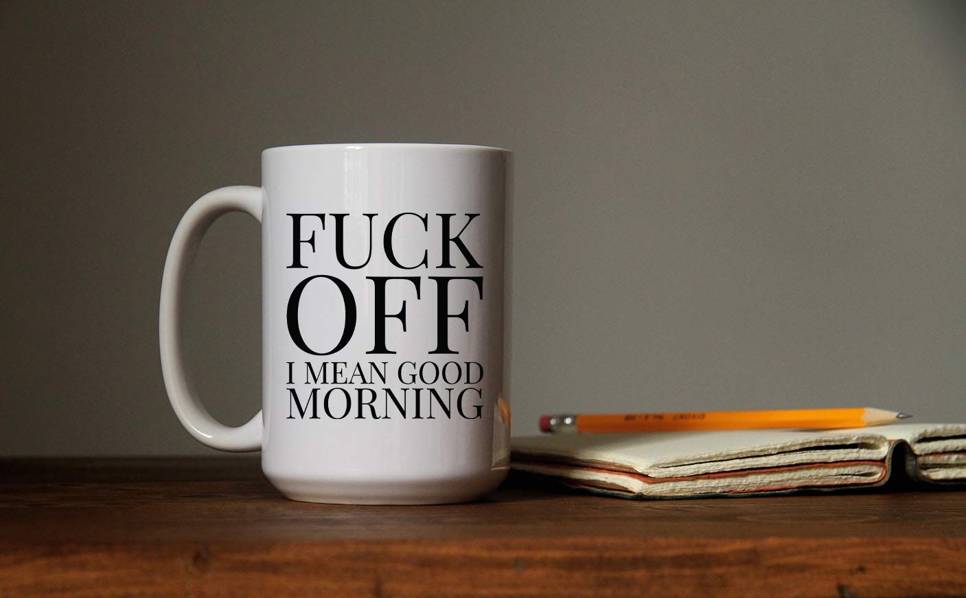 Funny Coffee Mugs Adult Humor | Large 15 oz Coffee Mug | Fuck Off! I Mean Good Morning | Funny Coffee Cups for Friends Him Her | Sarcastic Sayings Mug for Women Men | Great Gag Gift Idea For Coworker