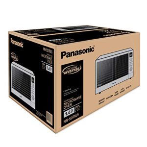 Panasonic NN-SD78LS 1.6 cu.ft Cyclonic Inverter Countertop Microwave Oven 1250Watt Power with Genius Sensor Cooking, cft, 19.44"D x 21.88"W x 11.94"H,Stainless Steel