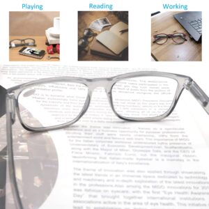 OLOMEE Reading Glasses 1.75 Oversized Large Square Men Readers 4 Pack,Comfort Lightweight Eyeglasses Flexible Spring Hinge