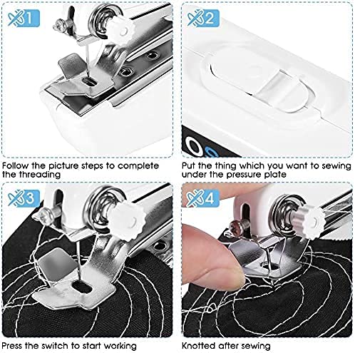 Estink Handheld Sewing Machine Mini Portable Quick Repairing Cordless Sewing Machine for DIY Multifunctional Single Stitch Sewing Machine