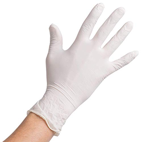 Powdered Disposable Latex Gloves for Foodservice Comfortable Pack of 100