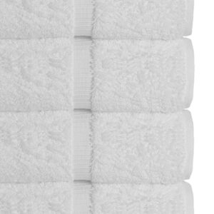 Chakir Turkish Linens | Hotel & Spa Quality 100% Cotton Premium Turkish Towels | Soft & Absorbent (4-Piece Bath Towels, White)