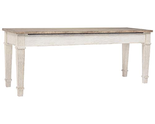 Signature Design by Ashley Skempton Farmhouse Storage Bench, White & Light Brown