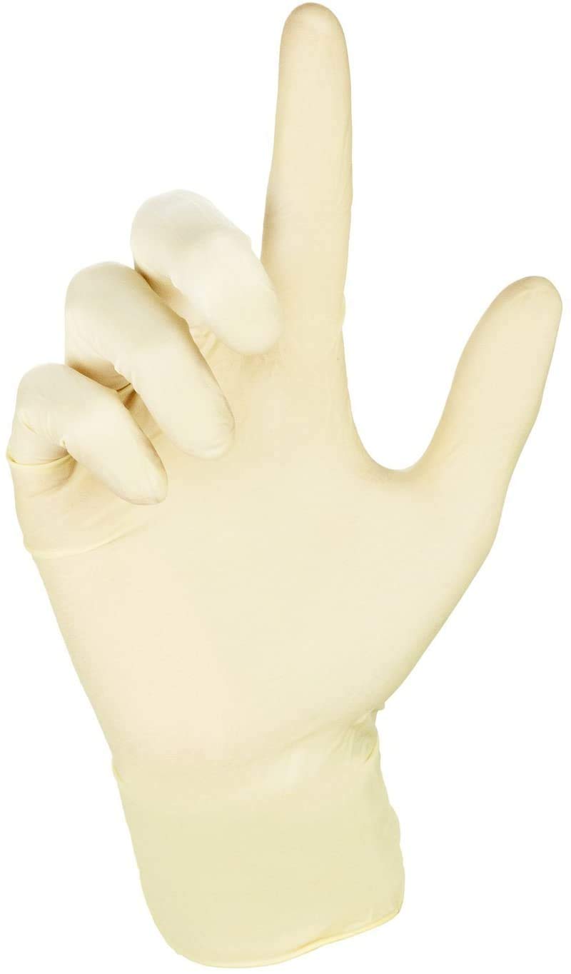 New Disposable Latex Gloves, Powder Free (100 Gloves Per Box) (Extra Large)