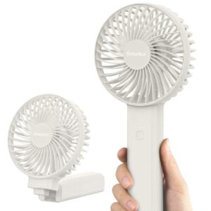 easyacc handheld fan, 2023 newly powerful quiet portable fan small desk fan [ 4 speed/battery indicator/easy clean] 17h battery operated fan one touch power off personal fan for travel outdoor