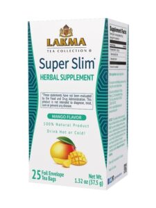 lakma super slim tea with mango - 25 tea bags