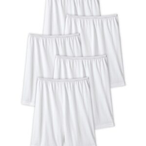 Comfort Choice Women's Plus Size Cotton Boxer 5-Pack - 10, White Pack