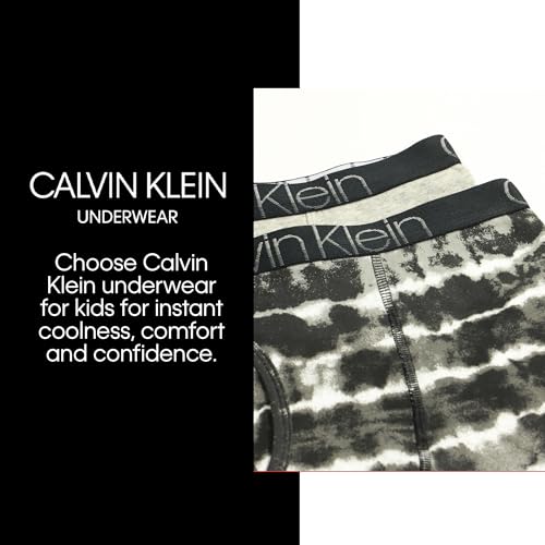 Calvin Klein Boys' Underwear 4 Pack Boxer Brief Value, Black Iris Pack, X-Large