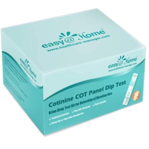 easy@home 25 pack nicotine urine test strips kit, sensitive rapid testing detection 200 ng/ml #ecot-114