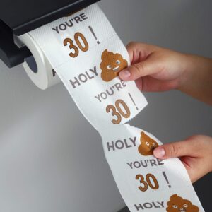 Happy 30th Birthday Gifts for Women and Men - 3-Ply Funny Toilet Paper Roll, Thirty Birthday Decorations for Him, Her, 30th Birthday Toilet Paper Novelty, Gag Funny Birthday Gift