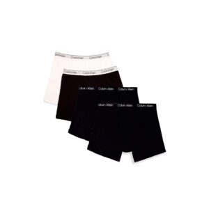 Calvin Klein Boys' Underwear 4 Pack Boxer Brief Value Pack, Black White Basics, Large