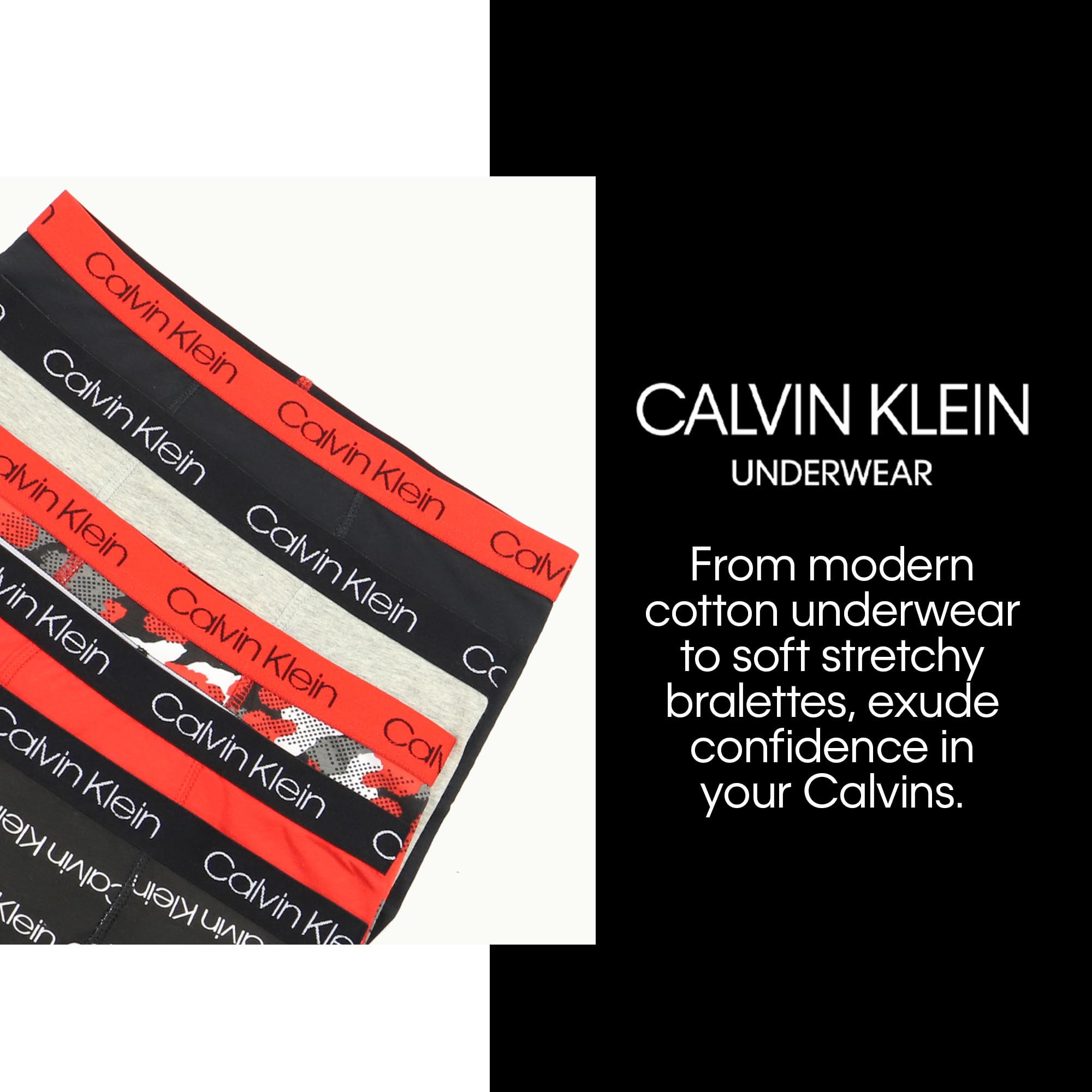 Calvin Klein Boys' Underwear 4 Pack Boxer Brief Value Pack, Black White Basics, Large