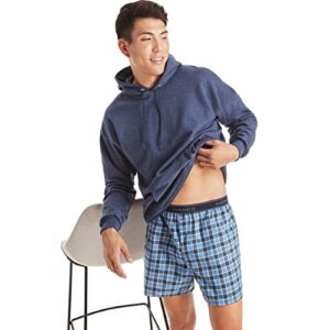 Hanes Men's Tagless Boxer With Exposed Waistband Multi-Packs, 6 Pack - Assorted, Large