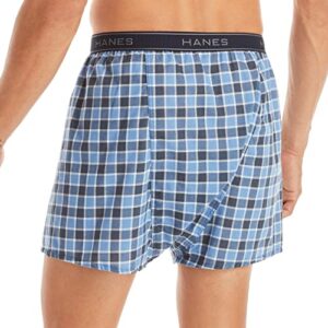 Hanes Men's Tagless Boxer With Exposed Waistband Multi-Packs, 6 Pack - Assorted, Large