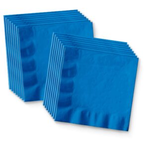 Solid Blue Birthday Party Supplies Set Plates Napkins Cups Tableware Kit for 16