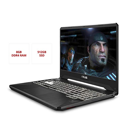 ASUS TUF Gaming Laptop, 15.6” Full HD IPS-Type, Intel Core i5-9300H, GeForce GTX 1650, 8GB DDR4, 512GB PCIe SSD, Gigabit Wi-Fi 5, Windows 10 Home, FX505GT-US52