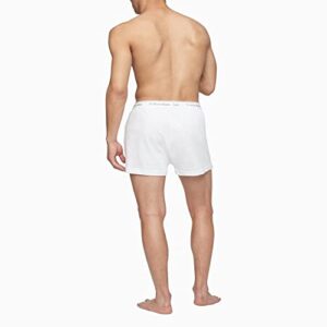 Calvin Klein Men's Cotton Classics 3-Pack Knit Boxer, 3 White, M