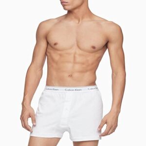 Calvin Klein Men's Cotton Classics 3-Pack Knit Boxer, 3 White, M