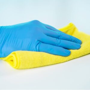 GMG SINCE1988 Disposable Nitrile Gloves, Powder-Free, Latex-Free Safety Glove for Cleaning, Food Handle, or Automotive(Medium Size, 100 Pack)