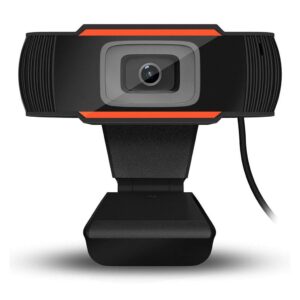 auto focus 720p hd webcam with mic, auto color correction web camera for streaming recording, live video, video gaming (orange)