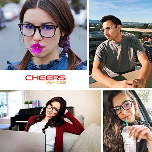 CHEERS DEVICES 5 Pack Blue Light Glasses for Women and Men, Blue Light Blocking Reading Glasses, Computer Readers Anti Glare Eyeglasses, Stylish Reading Glasses Men and Women(5 Pack Mix Color, 1.5)