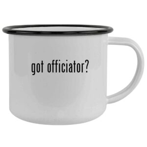 Molandra Products got officiator? - 12oz Camping Mug Stainless Steel, Black