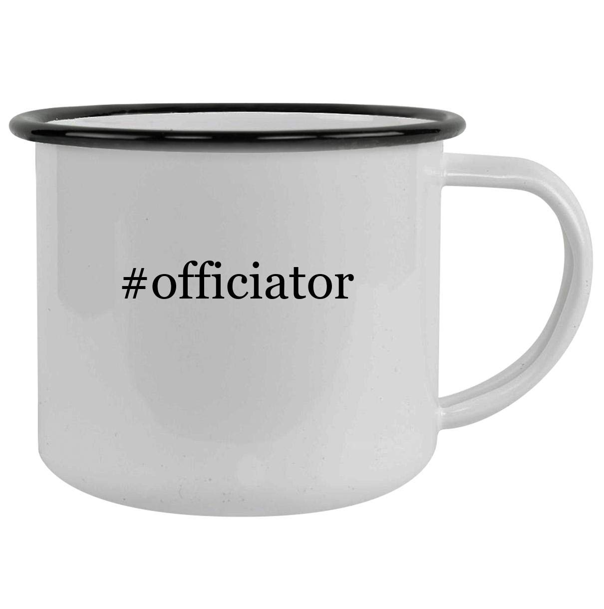 Molandra Products #officiator - 12oz Hashtag Camping Mug Stainless Steel, Black