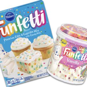 Pillsbury Funfetti Premium Cake & Cupcake Mix with Frosting Bundle (Unicorn Vanilla)