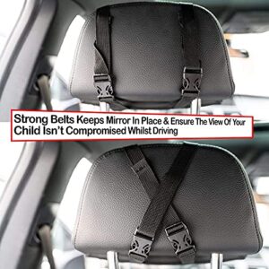 Baby Car Mirror Rear Facing Baby Essentials 100% Shatterproof Safest Clear View 360° Adjustable to All Seats and Ages Crash Tested Fully Assembled