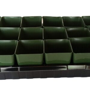 54 Square 3.25" x 3.25" x 3.75" Nursery Pots, 3 Heavy Duty 1020 Grow Trays, and 3 Tall Humidity Domes