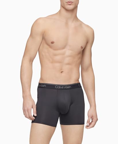 Calvin Klein Men's Micro Stretch 3-Pack Boxer Brief, 3 Black, L