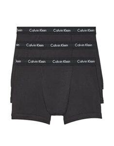 calvin klein men's cotton stretch 3-pack boxer brief, 3 black, s