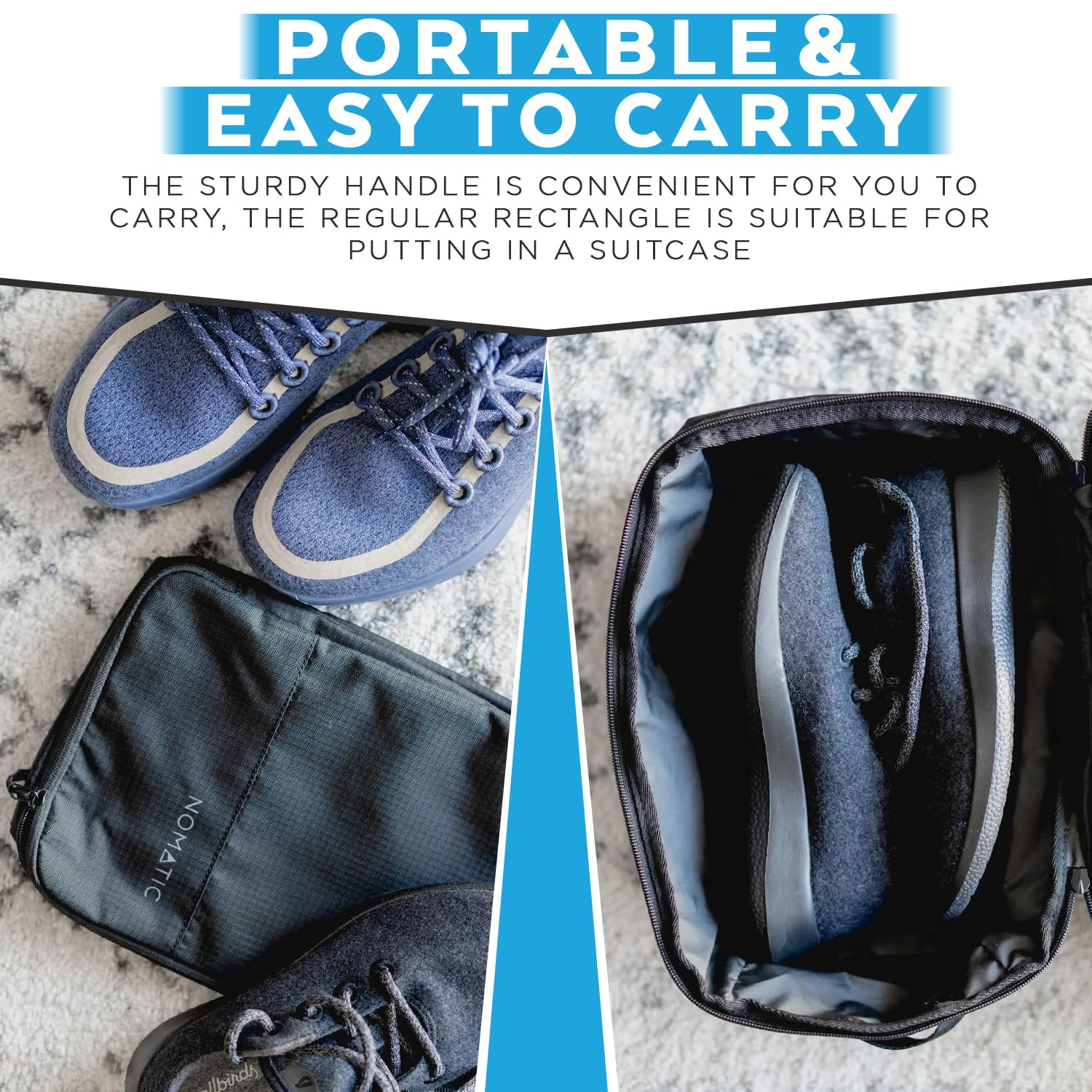 NOMATIC Shoe Cube: Shoe Packing Cube For Travel, Sneaker Bag, Shoe Travel Bag For Luggage