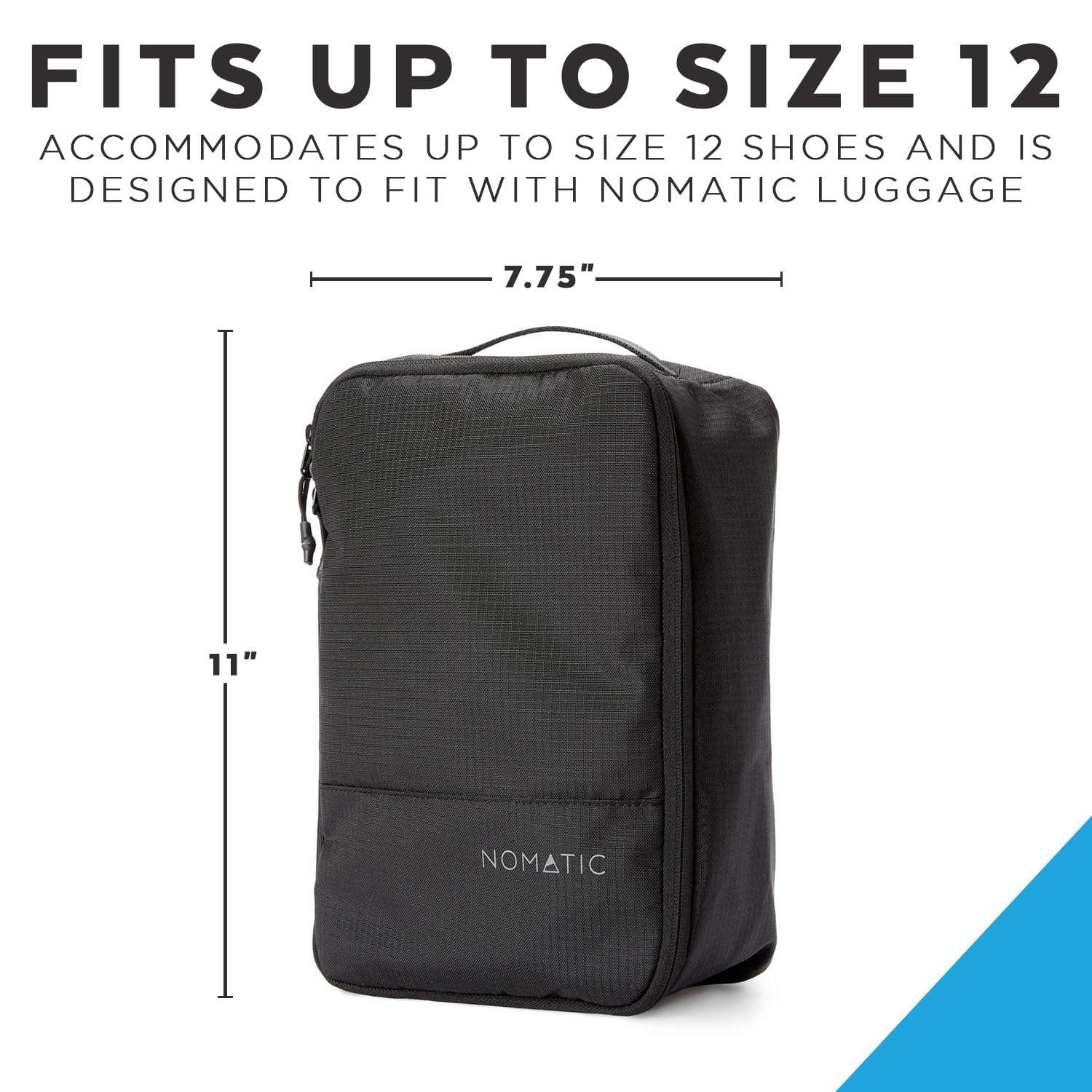 NOMATIC Shoe Cube: Shoe Packing Cube For Travel, Sneaker Bag, Shoe Travel Bag For Luggage