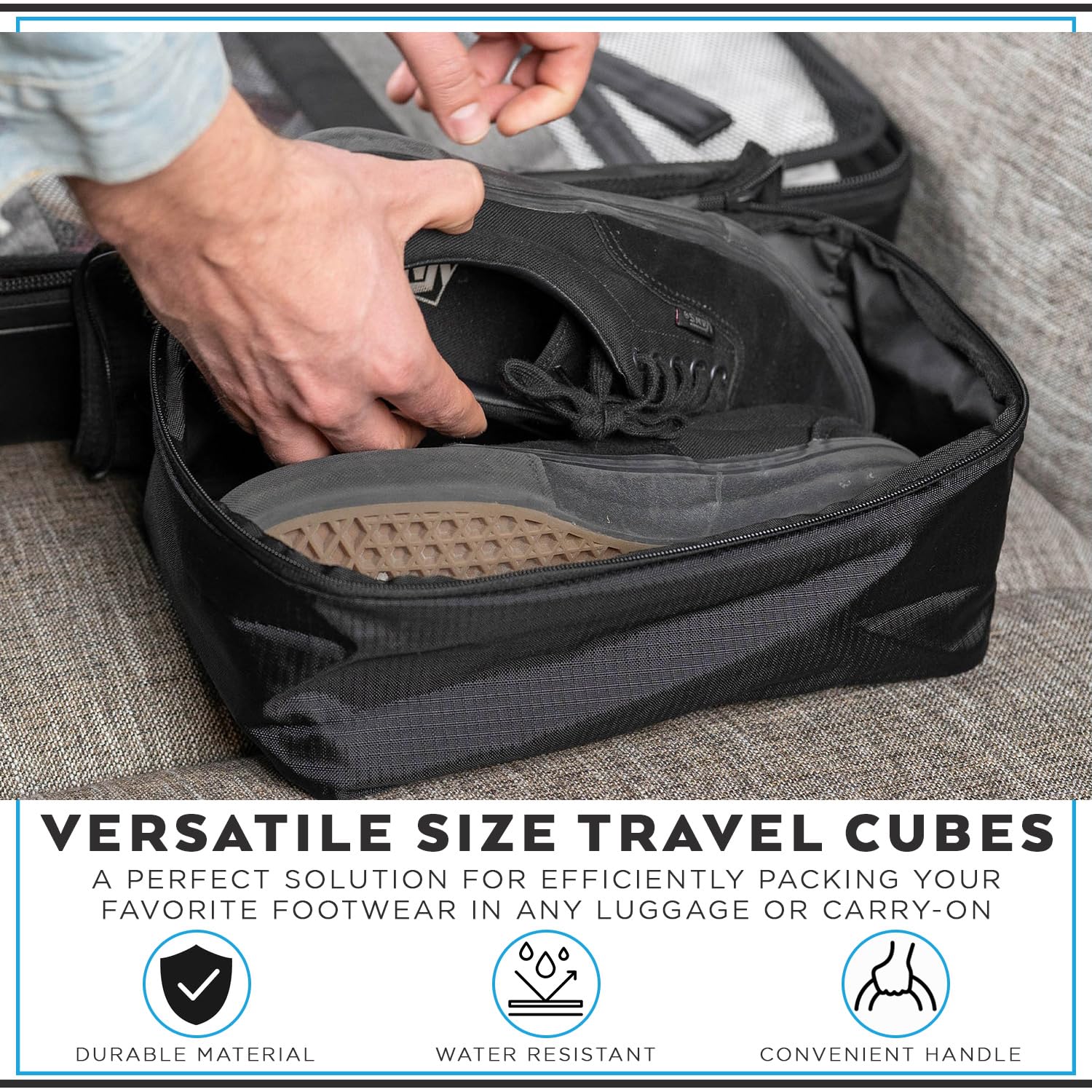 NOMATIC Shoe Cube: Shoe Packing Cube For Travel, Sneaker Bag, Shoe Travel Bag For Luggage