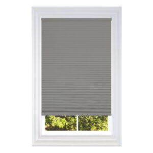 BlindsAvenue Cellular Honeycomb Cordless Shade, 9/16" Single Cell, Blackout, Antique Pewter, Size: 23.5" W x 48" H