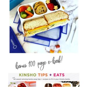 kinsho Camo Lunch-Box for Boys, Bento Box for Kids | Portion Containers for Snacks or School Lunches, BPA Free Boxes Meal Containers Loncheras Para Niños | Blue Camouflage 4 Compartments