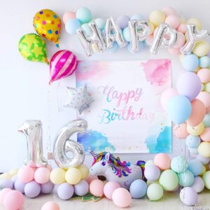 Latex Balloons Macaron Rainbow Party Balloons Thicken Round 5 Inch Glossy Helium Candy Pastel Balloons for Birthday Wedding Engagement Anniversary Christmas Festival Party Decorations 200 Pack