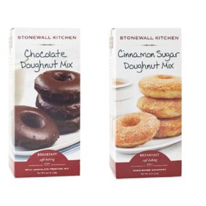 Stonewall Kitchen Doughnut Mix Bundle Including Chocolate and Cinnamon Sugar Flavors