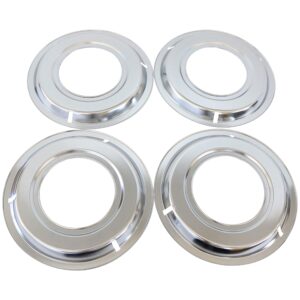 KITCHEN BASICS 101 Made in the USA 5303131115, 540T014P01 and RGP 300 Replacement Round Range Gas Stove Drip Pans for Frigidaire and Tappan, 4 Pack