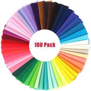 beiabang 100 pieces cotton fabric multi-colors fabric patchwork fabric bundles assorted fabric sheets cotton mixed squares bundle sewing craft,50 colors (4 x 4 inch)